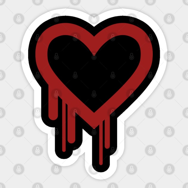 Heart. Sticker by NineBlack